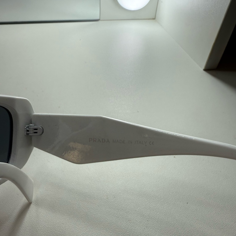 Prada White Sunglasses with Black Case - Picture 2 of 5